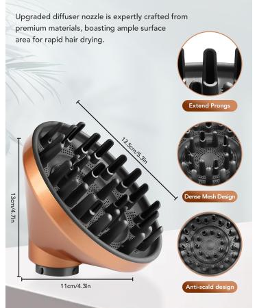 Upgrade Your Styling: Dyson Airwrap Diffuser Nozzle Attachment - Compatible with HS05 HS03 HS01 in Rich Copper - Buy Online on GoSupps.com