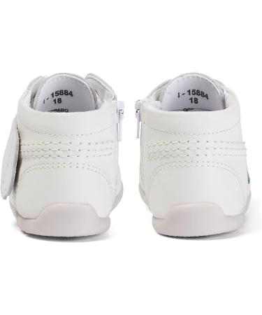 Kickers Kids Kick Hi Leather Ankle Boot - White, Size 1 UK Child - Buy Online on GoSupps.com