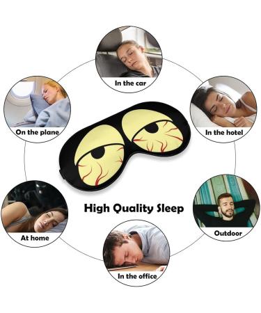 LynaRei Cartoon Tired Eye Sleep Mask - Funny Expression Blindfold for Full Night's Rest and Travel - Elastic Blackout Cover for Deep Sleep - Buy Online on GoSupps.com