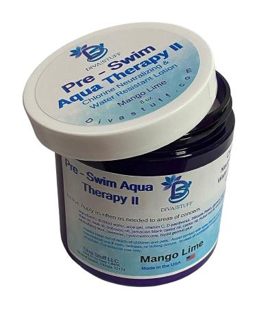Diva Stuff Pre-Swim Aqua Therapy Chlorine Neutralizing Body Lotion - Mango Lime Scent, Protects Skin from Chlorine and Salt Water, Water Resistant - Buy Online on GoSupps.com