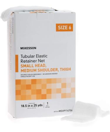 McKesson Tubular Elastic Retainer Net Dressing - Small Head/Medium Shoulder/Thigh - Size 6 - 18.5 x 25 yd - Non-Sterile - 1 Pack - Buy Online on GoSupps.com