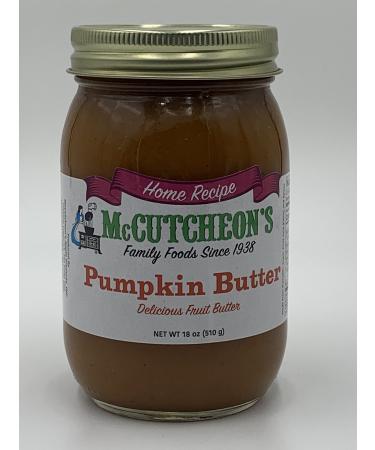 McCutcheon's Home Recipe Pumpkin Butter Creamy Texture Deep Rich Pumpkin Pie Flavor All Natural No Preservatives Made In The USA 18 ounces