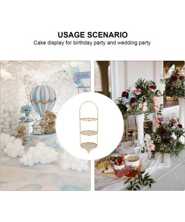 Cabilock Three-tier Pallet Rack Dessert Trays Metal Cupcake Stand Food Display Tower Buffet Fruit Plate Decorative Dessert Rack Iron- Art Cake Holder Baby Wrought Iron Wedding Desk 27x10.5cm Golden - Buy Online on GoSupps.com