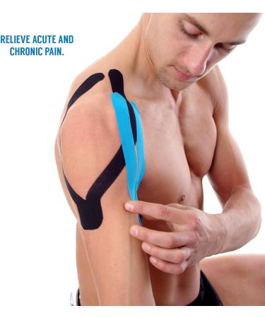 Proworks Kinesiology Tape - 5m Roll for Exercise, Sports & Injury Recovery | Elastic Muscle Support Tape in Light Blue - Buy Online on GoSupps.com