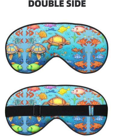 Silky Sleep Masks | Turtle & Fish Eye Covers | Soft Satin Blindfold for Men & Women | Travel Nap Essential | Silent Night Stars - Buy Online on GoSupps.com