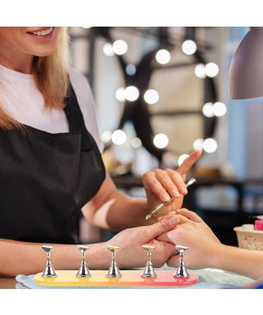 FOMIYES 2 Sets Nail Practice Holder Fake Nails Decor Nail Stand Nail Art Organiser Practice Nail Display Beauty Nail Holders Creative Nail Racks Convenient Nail Display Magnetic - Buy Online on GoSupps.com
