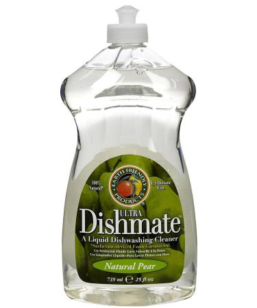 Earth Friendly Products Dishmate Ultra Liquid Dishwashing Cleaner Natural Pear 25 Ounces (Pack of 12)