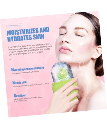 Silicone Face Ice Tray & Ice Roller | Skin Care Tool for Face Massage | Dropship Face Icing Roller Set 11.5x7cm Green - Buy Online on GoSupps.com
