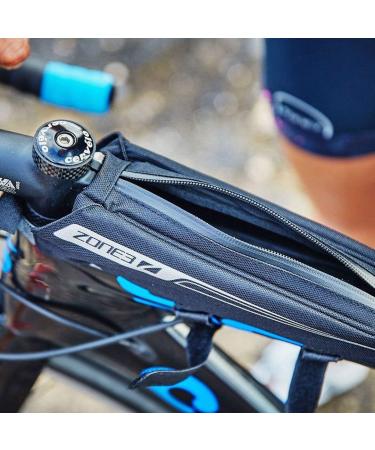 ZONE3 Aero Top Tube Cycling/Triathlon Bento Box Bag - Black/Silver | One Size | International Shipping Available - Buy Online on GoSupps.com