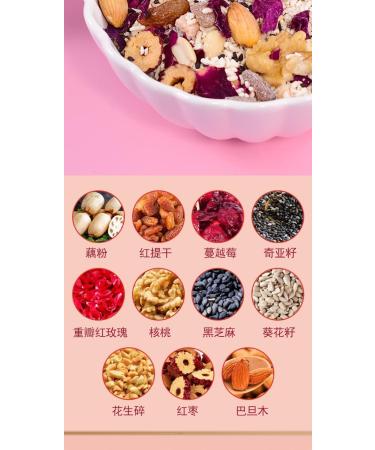 Rose Chia Nut Lotus Root Soup 500g/can Brewed Nut Lotus Root Soup Nutritious Breakfast Substitute Porridge Delicious and Convenient Lotus Root Soup (5 can) Rose 5 can - Buy Online on GoSupps.com