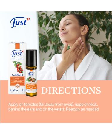 Guduchi Revitalizer Roll-On 5ml | Essential Oils by SwissJust - Lime Lemon Rosemary Camphor & Lavender - International Shipping Available - Buy Online on GoSupps.com