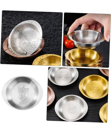 Zerodeko Stainless Steel Soy Sauce Dish Soy Sauce Bowls Soy Sauce Dispenser Small Condiment Bowls Metal Sauce Bowls Stainless Bowls Sauce Containers Travel Pickles Portable re-usable 9.50X8.00X5.50CM Silver - Buy Online on GoSupps.com