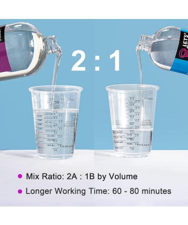 LET'S RESIN 51oz Deep Pour Epoxy Resin Kit - Crystal Clear & Bubble-Free Resin for River Tables and Wood Crafts - Buy Online on GoSupps.com
