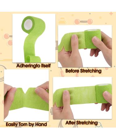 72 Pack Self Adhesive Bandage Wrap | 2 x 5 Yard Stretch Bandage | Breathable Cohesive Wrap for Pets & Sports | Wrist, Ankle, Swelling & Sprains | 24 Colors - Buy Online on GoSupps.com