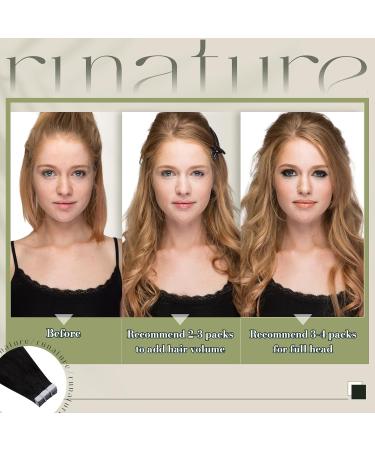 Runature 30cm Tape-In Extensions | Real Hair Balayage Brown & Blonde Ombre | Remy 20pcs 30g #2/6/18 - Buy Online on GoSupps.com
