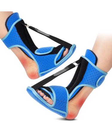 Falerel Plantar Fasciitis Night Splint: 2 Pack of Foot Brace for Foot Pain Relief by Plantar Fasciitis Achilles Tendinitis | Provide Optimal Comfort & Support Intensity | Easy Use & Both for Men Women Blue