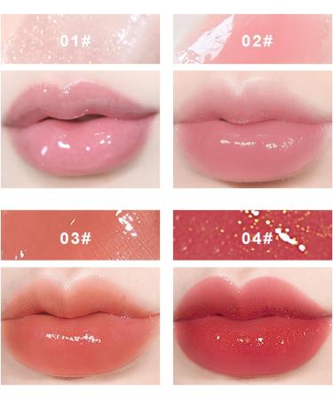4Packs Lip Oil and Lip Gloss Set Lip Oil Hydrating Non-sticky Lip Glow Oil Tinted Clear Lip Plumper Moisturizing Lipgloss Set Gift For Women and Teenage Girl (01) - Buy Online on GoSupps.com