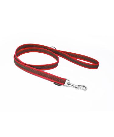 Mystique Rubberized leash 20mm with hand loop standard carabiner red 1 2m 1 2m red