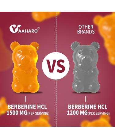 Berberine with Ceylon Cinnamon Gummies - 1500mg Berberine HCI Supplement with Chromium Turmeric and Milk Thistle - Immune Support - for Women & Men - 60 Sugar Free Gummies - Buy Online on GoSupps.com