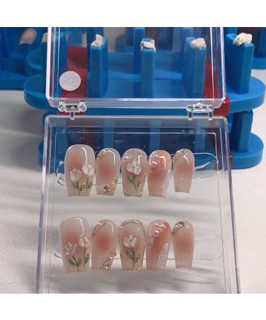 Three Dimensional Tulip Powder Blusher Halo Dye Nail Patch Nail Enhancement Finished Product Self-Adhesive Nail Stick Wear Nail (Size : M Color : A) - Buy Online on GoSupps.com