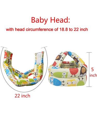 IULONEE Baby Infant Toddler Safety Helmet - Adjustable Protective Headguard for Running, Walking, Crawling - Beige Owl Design - Buy Online on GoSupps.com
