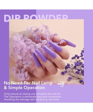 Dipping Powder Nails Set - Aokitec Classic Purple Dip Powder for French Nail Art - Salon & DIY Manicure - 28g - Buy Online on GoSupps.com