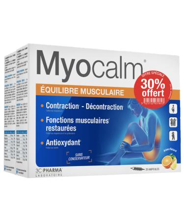 3C Pharma Myocalm Muscle Balance Pack of 2 x 20 Bulbs