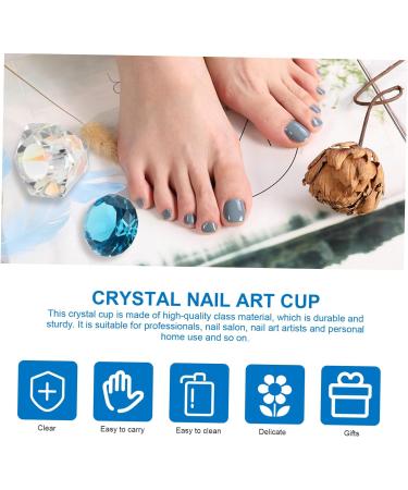 minkissy 3 Pcs Nail Art Crystal Cup Glass Dappen Dish Dappen Dish Bowl Crystal Dappen Dish Glass Containers with Lids Diamond Dappen Dish Glass Tumbler Acrylic Washing Dishes White Crystal 5.5x5.5cmx3pcs Bluex3pcs - Buy Online on GoSupps.com