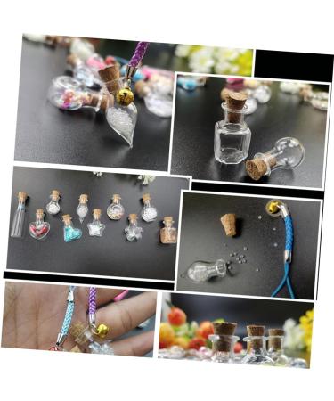 Zerodeko 10pcs Heart Jewelry Unique Wishing Bottle Vials Washing Bottle Wishing Bottle Diy Pendant Glass Wish Bottle Miniature Glass Color Bottle Pendants Bamboo Cork Glass Bottle - Buy Online on GoSupps.com