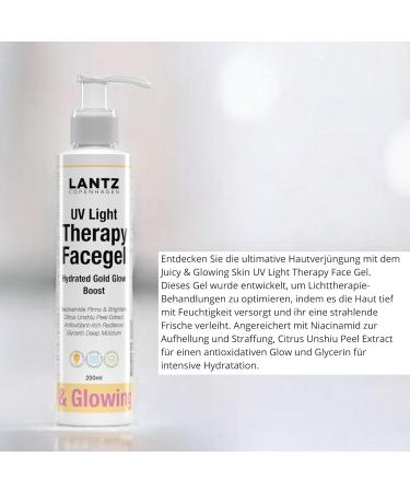  Lantz Copenhagen Hydrated Gold Glow Boost Light Therapy Gel with Niacinamide Glycerin and Citrus Extract Hydrates brightens and protects skin 200 ml - Buy Online on GoSupps.com