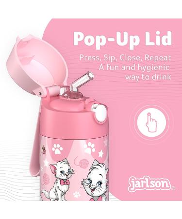 JARLSON Kids Water Bottle with Straw - Charli Cat 'Star' 12 oz Stainless Steel Insulated Thermos for Girls/Boys - Buy Online on GoSupps.com