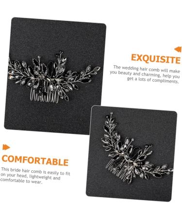 FRCOLOR Bride Wedding Hair Comb hair Wedding Headdress Bridal Headpieces Bridal Hair Decor Wedding Headpiece Glass plastic bride Wedding Bridal Hair Comb - Buy Online on GoSupps.com