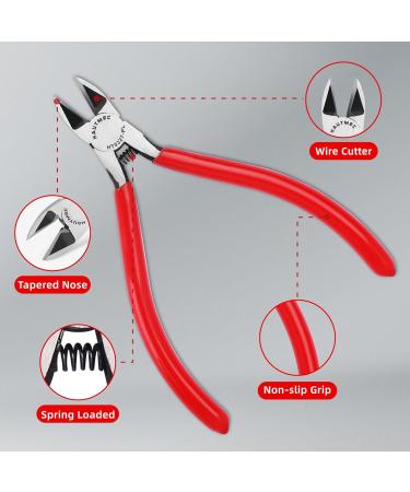 HAUTMEC 5" Precise Small Flush Cutting of Engineer Wire Cutter Plier with Location Pin for Fine Shearing Perfect for Circuit Board Cutting Electronic Components HT0327 1 - Buy Online on GoSupps.com