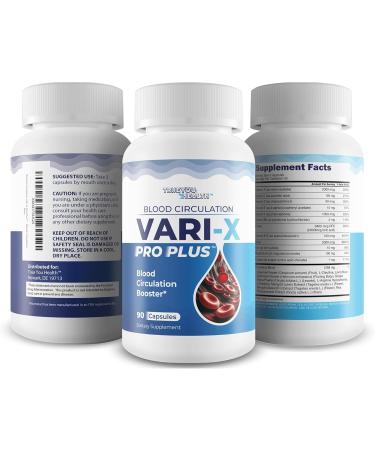 Blood Circulation Vari-X Pro Plus - Our Best Blood Circulation Booster - Blood Circulation Supplements to Improve Blood Flow Circulation - Vari X Pro Plus Blood Circulation Pills - Advanced Blood Flow - Buy Online on GoSupps.com