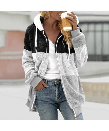 Hanxiulin Oversized Warm Plush Jacket - Women's Fleece Winter Coat with Stand-Up Collar | Elegant Long-Sleeved Outdoor Outerwear - Buy Online on GoSupps.com