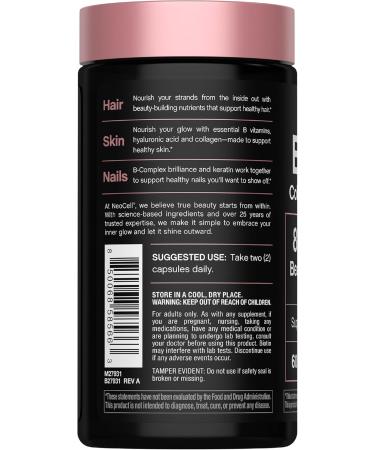 NeoCell Biotin Collagen Keratin Supplement | 80000mcg | 60 Capsules | Beauty B-Complex | Plus Hyaluronic Acid | Hair Skin and Nails - Buy Online on GoSupps.com