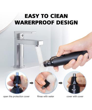Ear and Nose Hair Trimmer for Men Rechargeable Nose Trimmer Professional Painless Eyebrow & Facial Hair Trimmer  IPX7 Waterproof Dual Edge Blades for Easy Cleansing Black-rechrge - Buy Online on GoSupps.com