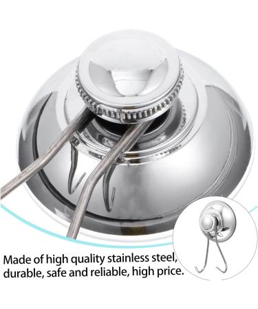 Alipis 1pc Hook up Heavy Duty Coat Hangers Suction Cup Hook Wall Key Hanger Suck Cup Hook Metal Work Towel 7X6CM Silver - Buy Online on GoSupps.com