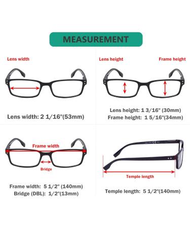 Eyekepper 5-Pack Classical Spring-Hinge Reading Glasses | Includes 2pcs Computer Glasses | +2.0 +2.00 | International Shipping Available - Buy Online on GoSupps.com