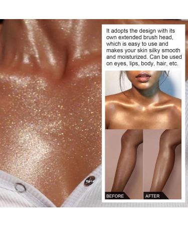  G n rique Highlighter Powder | Pearlescent Shine Body - 9g Moisturizing Long-Lasting Waterproof Lightening Makeup for Hair Cheeks and Body for Skin Types - Buy Online on GoSupps.com