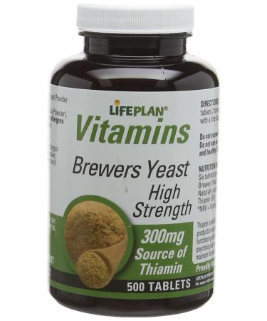 Lifeplan High Strength Brewers Yeast 300mg 500 Tablets
