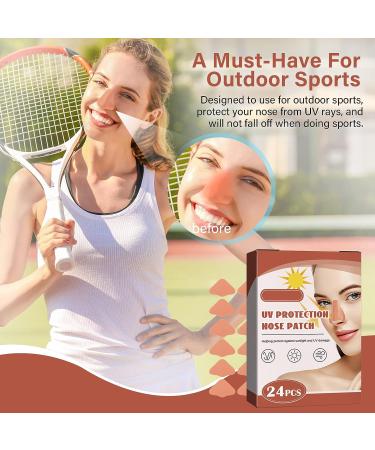 Sun Protection Nose Patch 24Pcs - Reduce Nose Sun Exposure for Outdoor Sports and Swimming - Beige - Buy Online on GoSupps.com