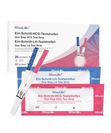 Misslan 50 ovulation test 20 pregnancy test strip 25miu/ml sensitivity pregnancy test with weekly determination 20HCG & 50LH 70