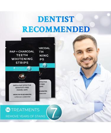 Non-Sensitive Teeth Whitening Strips Kit | Fast-Result Whitener - 28 Strips (14 Sets) - Peroxide Free - Buy Online on GoSupps.com