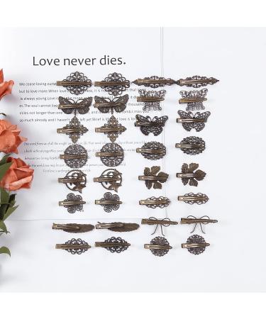 Shop Cinaci 32-Piece Vintage Leaf Flower Butterfly Hair Clip Set - Retro Bronze Hairpins for Women & Girls - International Shipping Available - Buy Online on GoSupps.com