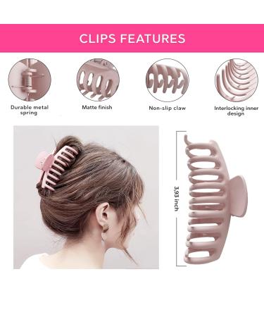 Elemensse Hair Claw Clips Variety Pack - Assorted Sizes & Colors for Women - Ideal for Thin & Thick Hair - Buy Online on GoSupps.com