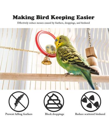 ZOCONE Bird Seed Guards & Catchers - Adjustable Mesh Net Cover for Bird Cages - White - Buy Online on GoSupps.com