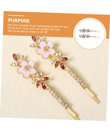 Beatifufu 1 Pair Rhinestone Flower Hair Clip Hair Accessories Rhinestone Barrettes Hair Clips for Decorative Hairpins Bobby Pin Hair Barrettes Rhinestone Hair Clips - Buy Online on GoSupps.com