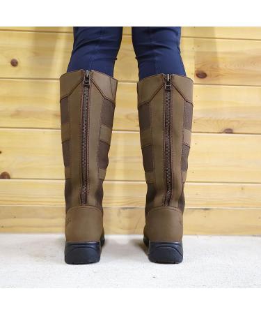 One Stop Equine Shop BasEQ Lindsey Women's Back Zip Lifestyle Boots 7 Brown - Premium Equestrian Footwear - Buy Online on GoSupps.com