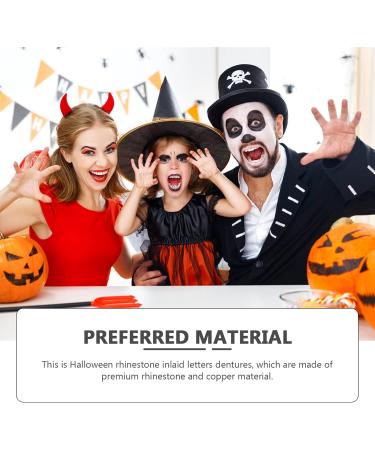 Inoomp Children's Role-Playing Game Set - 3 Custom Silver Cosplay Diamond Favours Polished Vampire & Rhinestone Tubes (5x1.5cm) - Perfect for Horror Themes - Buy Online on GoSupps.com